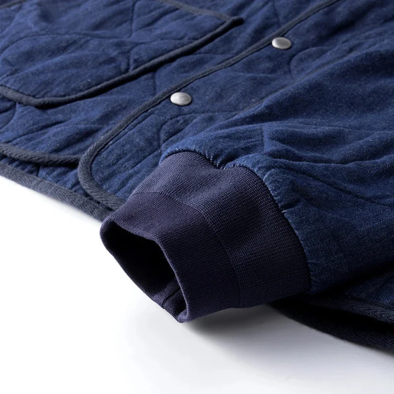 OKONKWO Мужские стеганые джинсовые куртки с несколькими карманами ами цвета хаки