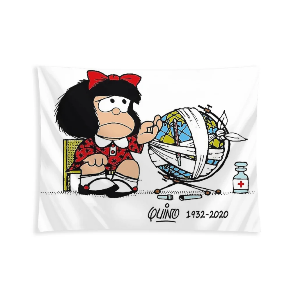 

Adios Quino Bedroom Tapestry Mafalda Miguelito Comic Background Hanging Blanket Wall Arts Decor Ornaments Gobelin