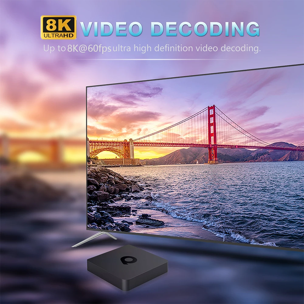 Smart Tv Box Android 13 Четырехъядерный Процессор Cortex A53 8k Поддержка Видео Двойной Wi-fi 2 4g