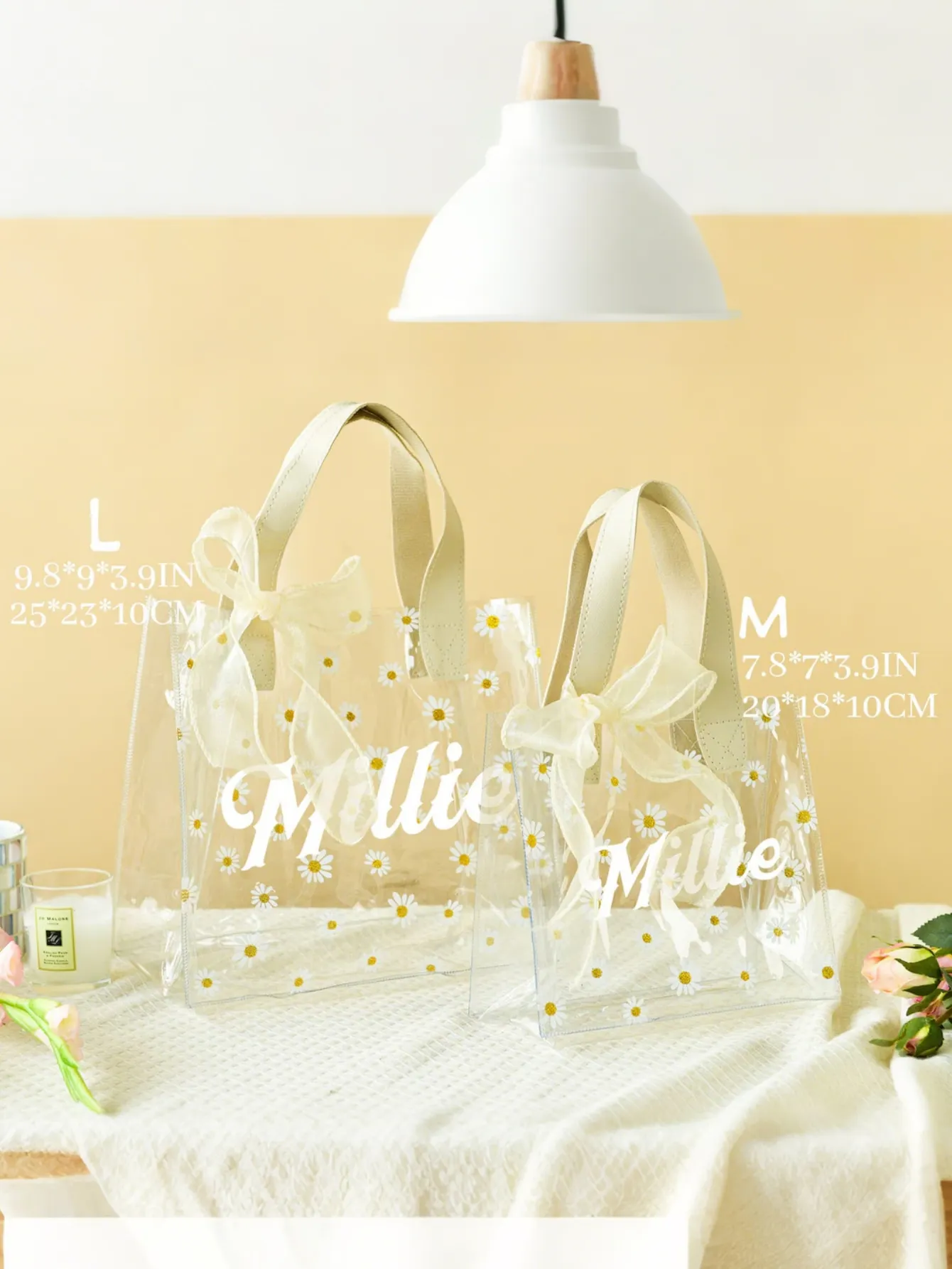 Пластиковая сумка с цветочным принтом