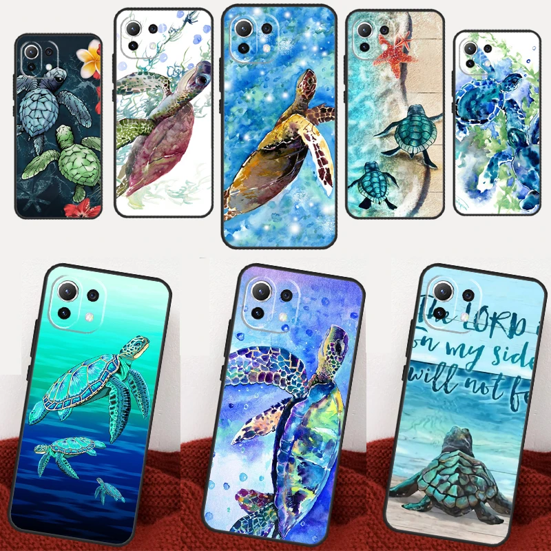 Чехол с морской черепашкой Бирюзовый Oceanlife для POCO X3 F5 X5 Pro M4 M5 F3 X4 F4 GT M5s Xiaomi 13 Pro 12 Lite 12X 11T 12T чехол