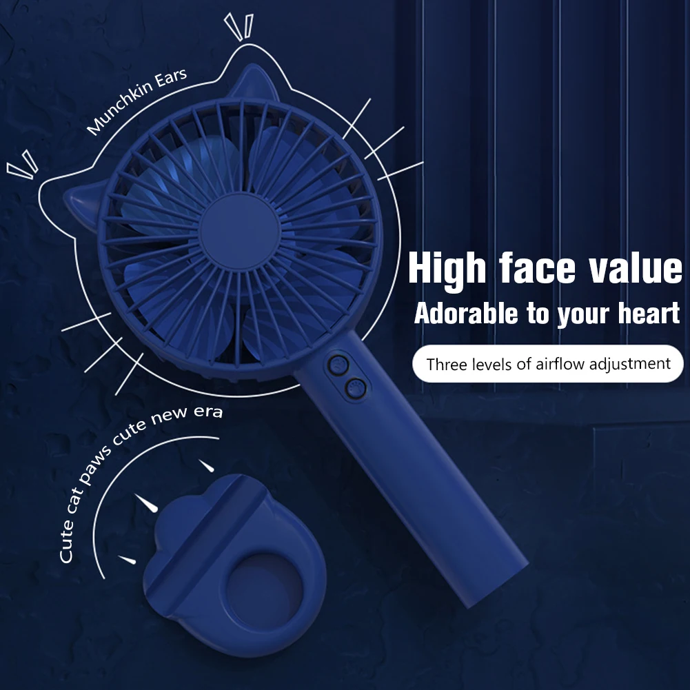 

Мини-вентилятор портативный с USB-зарядкой, мА, 3 скорости