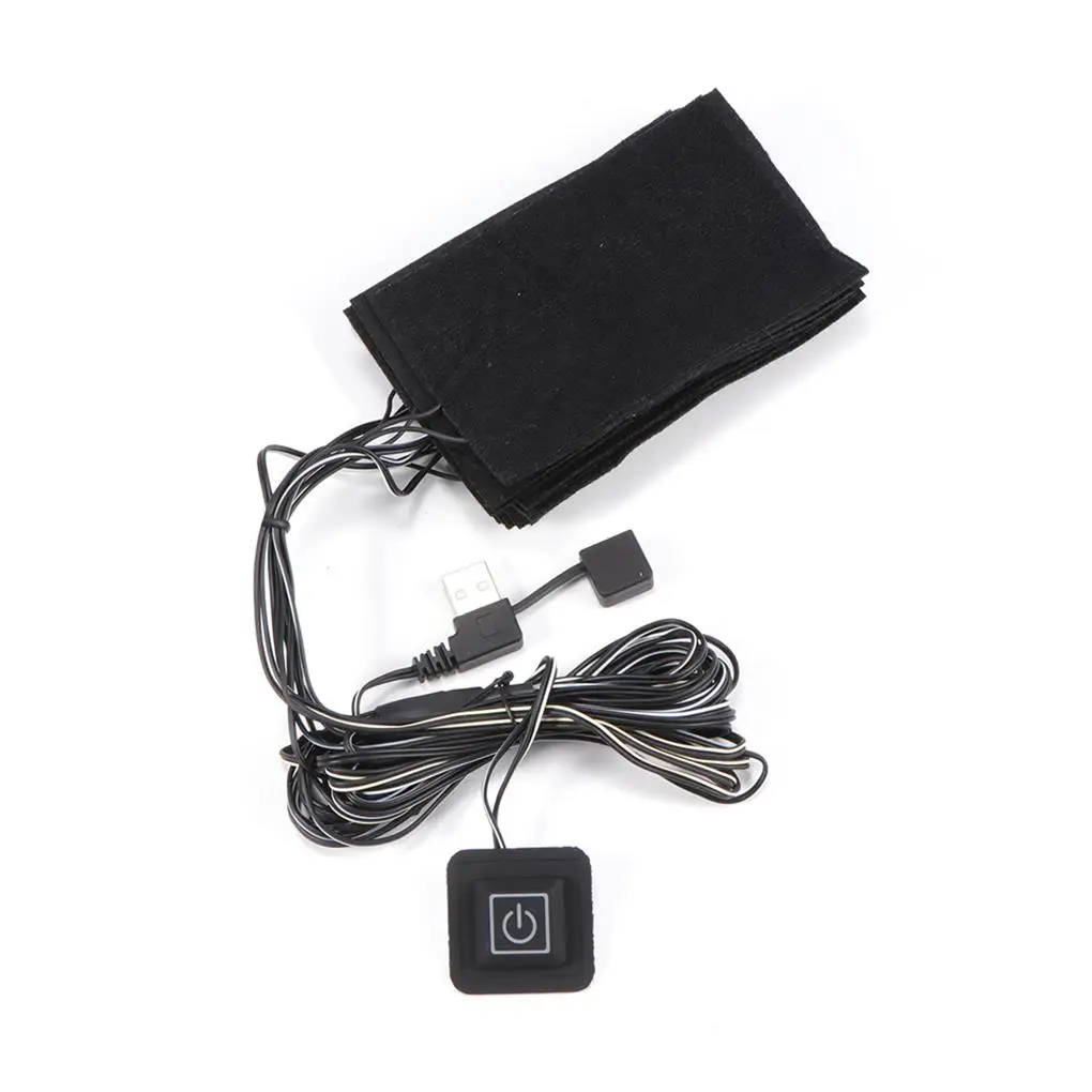 

USB Clothes Heater Pad 3 Gear Adjustable Temperature 8 In 1 Electric Carbon Fiber Warmer Jacket Sports Clothing