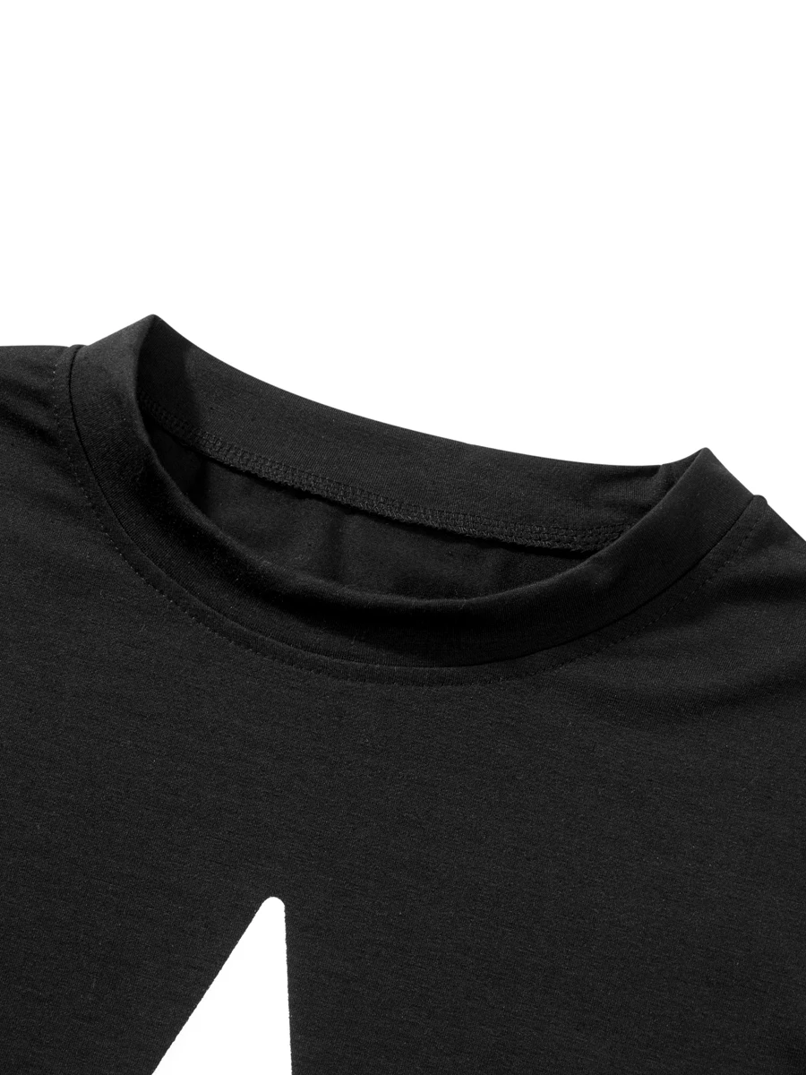 Женский укороченный топ с графическим принтом футболка в стиле гранж длинным