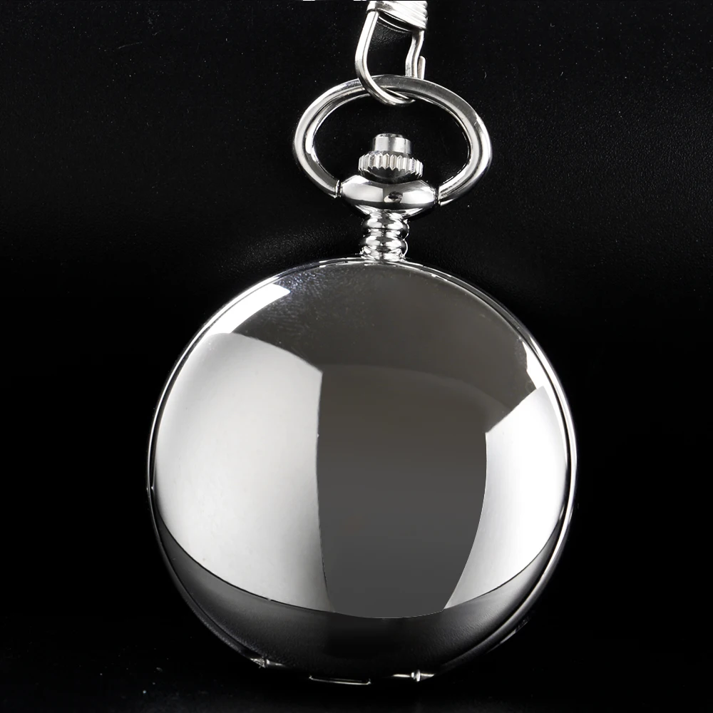 Fashionable Two Sided Reflective Mechanical Pocket Watch High Quality Unisex Necklace Timing Pendant Men's and Women's PJX001