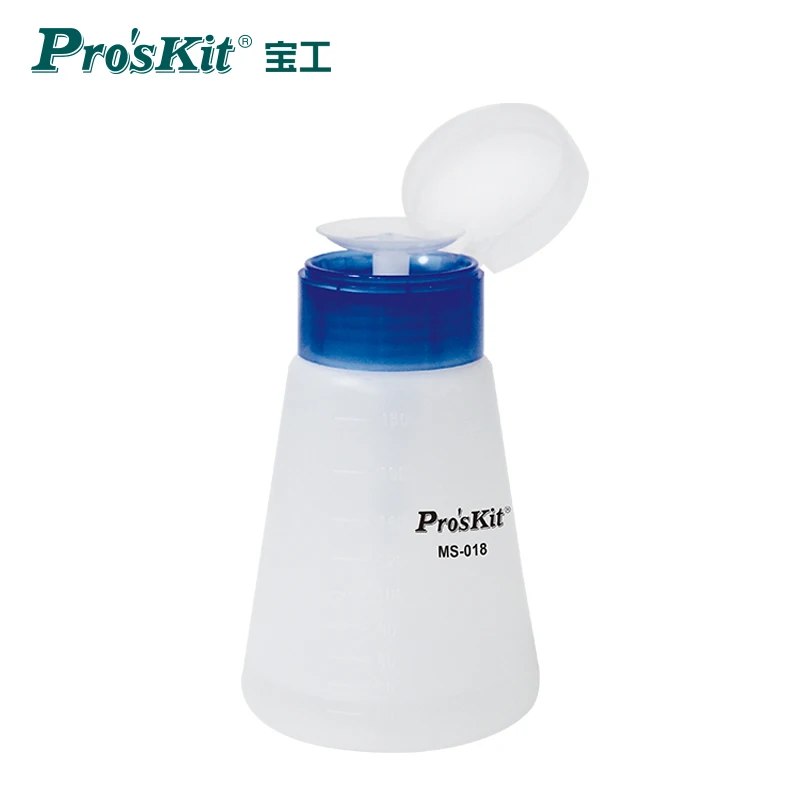 

Pro'sKit MS-018 180ML Empty Press Type Alcohol Bottle Anti Corrosion Leak Proof Dispenser Pump Plastic Automatic Water Bottle