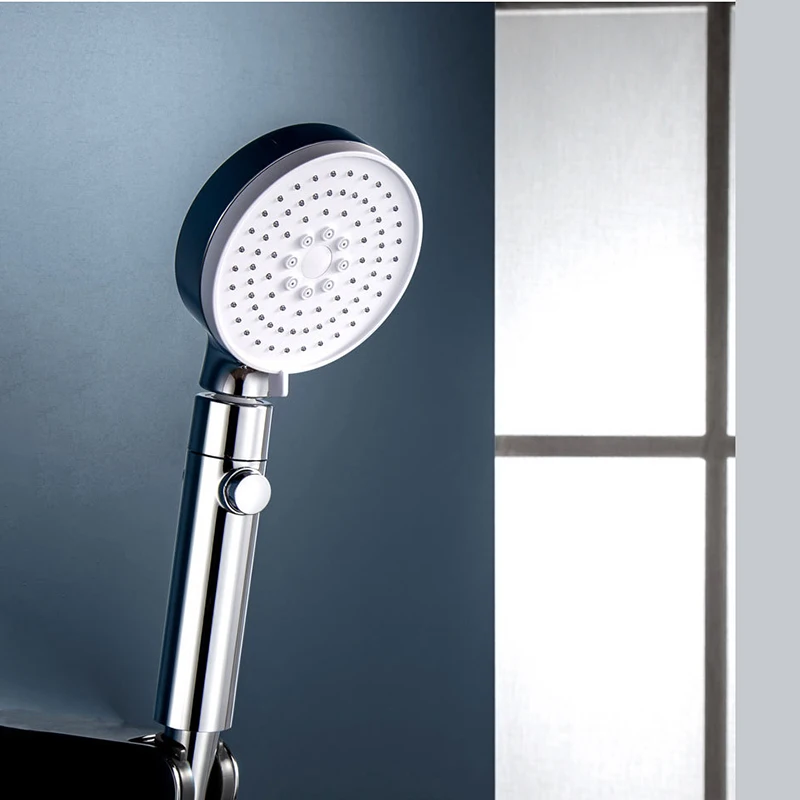 

Насадка для душа для ванной комнаты, регулируемая Лейка для душа для ванной комнаты, 3 отверстия, водосберегающая, фильтрация, круглая, водоп...