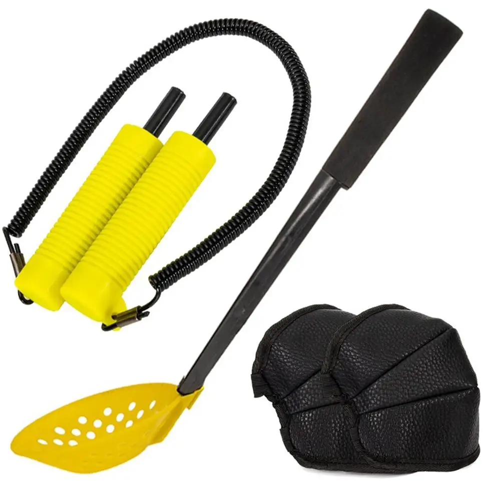 

Ice Fishing Winter Mini Fishing Tools Ice Scoop Skimmer With Ice Pick Knee Pads Combination Low Temperature Resistant Angling