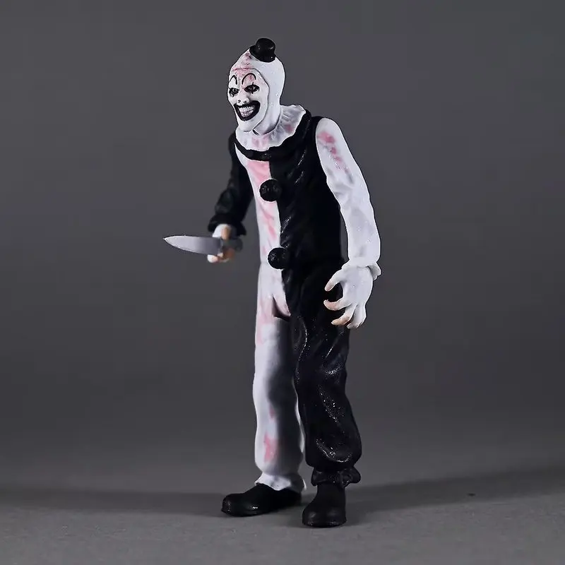 Фото Фигурка-модель клоуна Арта из фильма ужасов Terrifier с эффектом изменения цвета, в коробке, для коллекционирования и декора, для фанатов хоррор-фильмов №3