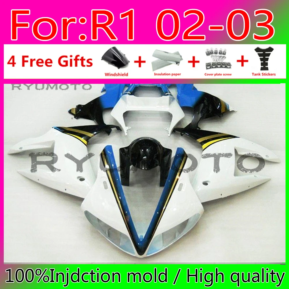 

New Motorcycle Full injection mold fairings kits for YAMAHA YZF R1 2002 2003 R1 02 03 bodywork ABS fairing