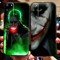 clown the joker for samsung galaxy s21 s20 plus ultra fe 5g phone case liquid silicon carcasa soft tpu back