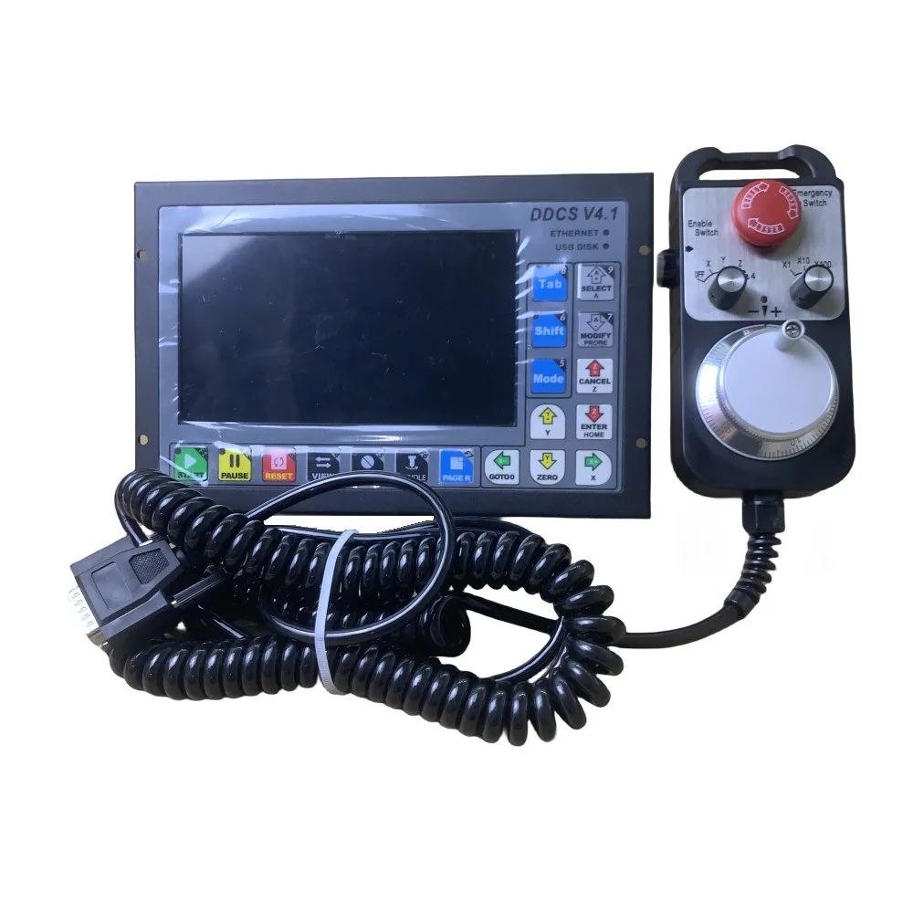 

China New CNC Kit Independent Motion Controller 3 Axis 4 Axis USB & Ethernet Interface CNC Controller Kit W/E-Stop Handwheel Mpg