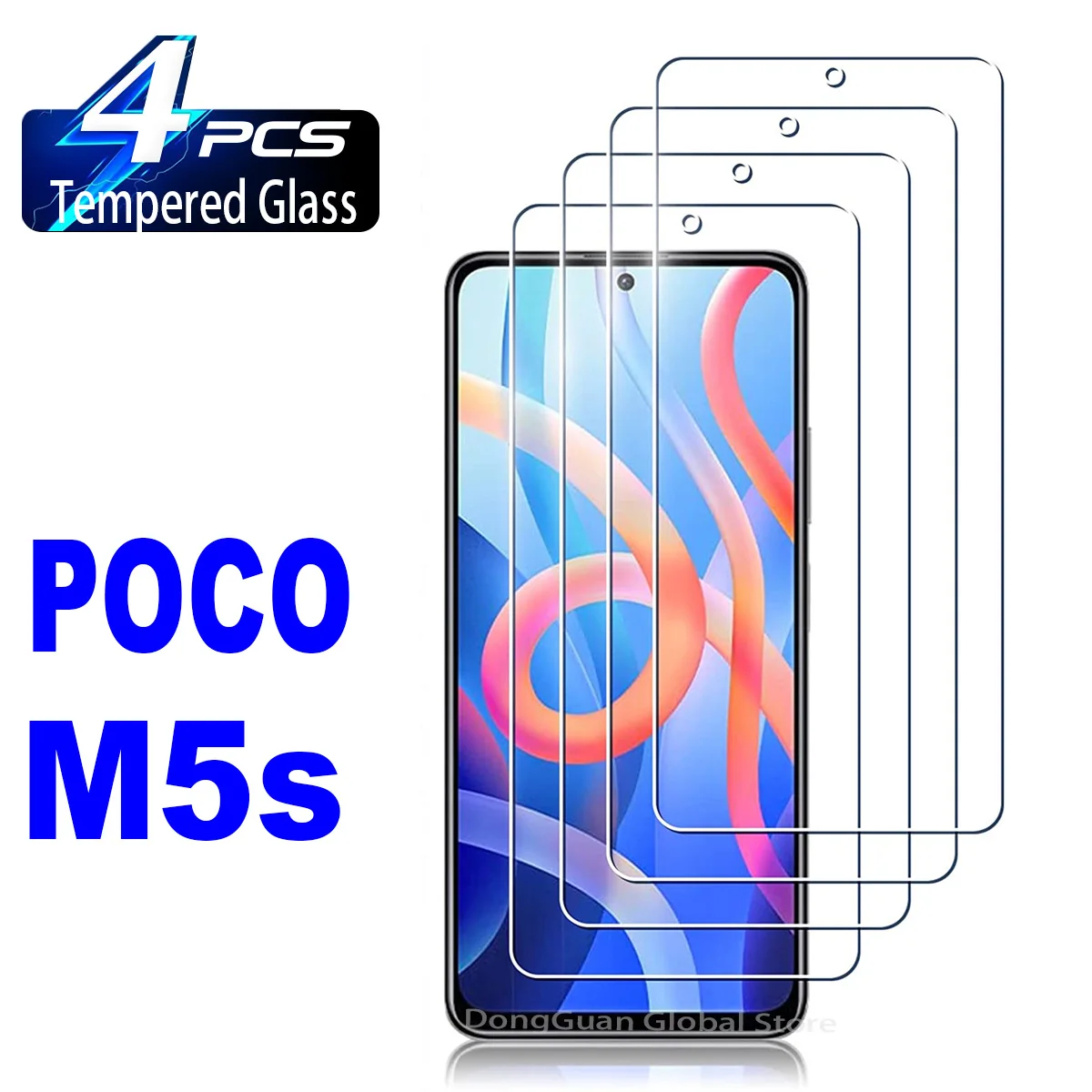 

2/4 шт. закаленное стекло для Xiaomi Poco M5s Защитная стеклянная пленка для экрана