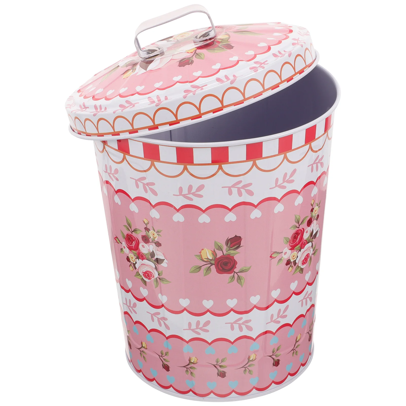 

Trash Container Can Cartoon Desktop Storage Box Office Mini Garbage Bin Wrought Iron Cans