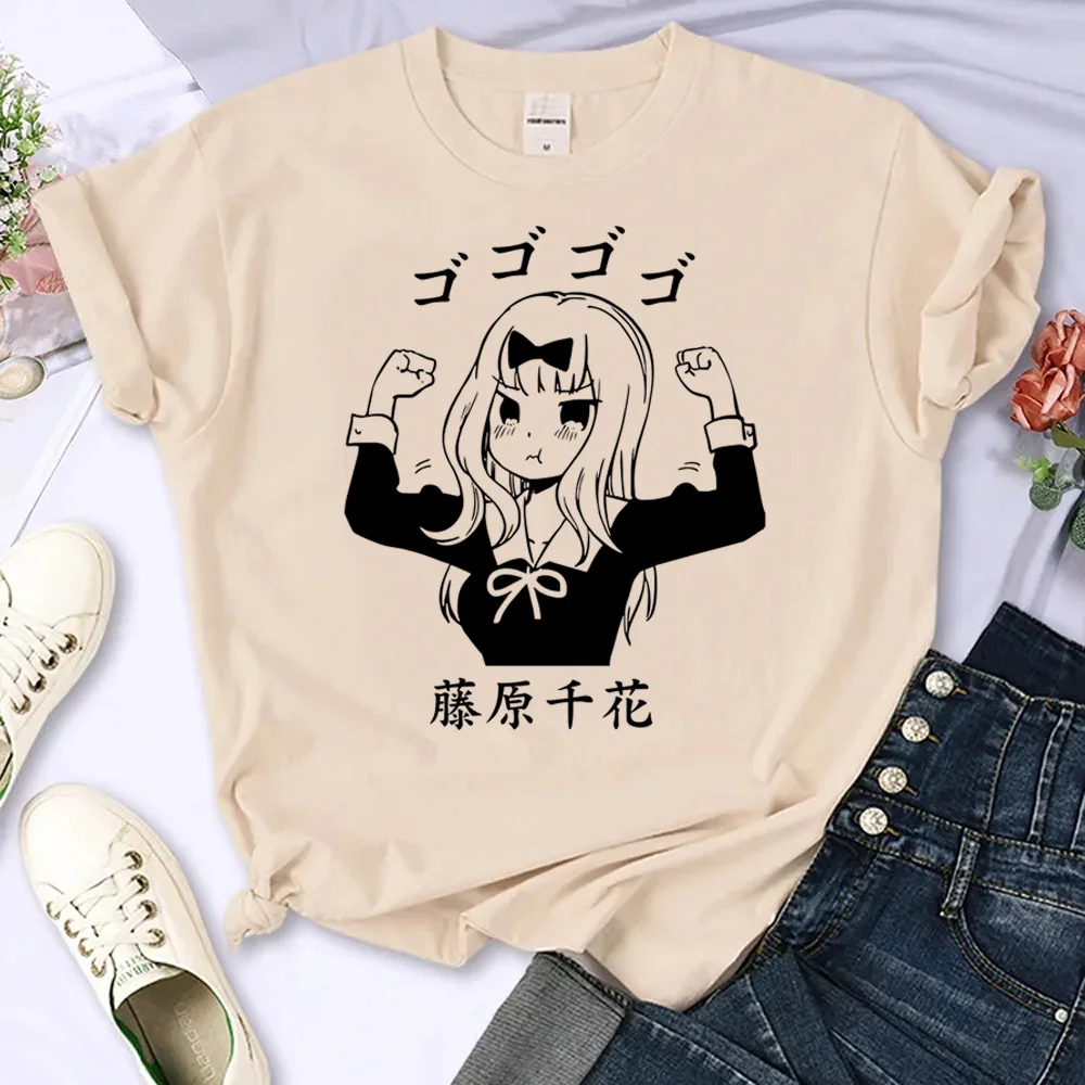 

Kaguya Sama Love Is War top women summer t-shirts girl streetwear y2k anime clothing