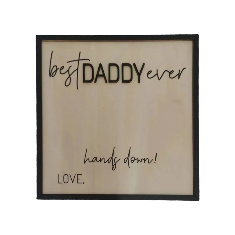 

DIY знаки любовь между отцом и детьми деревянная оправа папа/папа подарок E65B