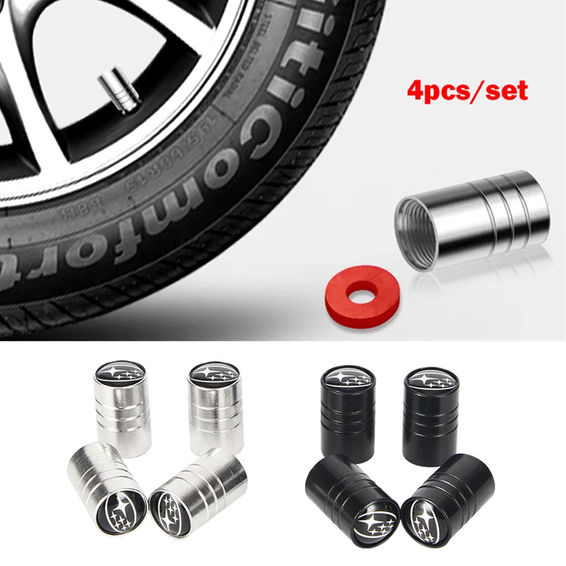 

Car Styling Metal Wheel Tire Valve Caps Dust Accessories For Subaru STI Impreza Forester Tribeca XV BRZ WRX Outback