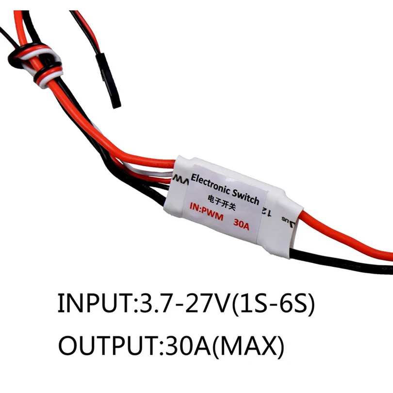 

ShenStar 10pcs 30A Electronic Switch Module 3.7V-27V 1S-6S for RC FPV Drone LED Light Controller Engine RC Switch Interruptor