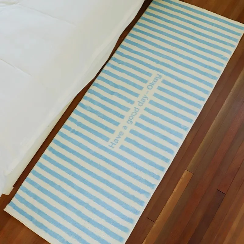 Прикроватный ковер нескользящий мягкий толстый напольный коврик для спальни