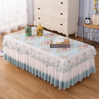 lace tablecloth simple stylish rectangular dining coffee table cover cloth living room home decoration european style dust cover