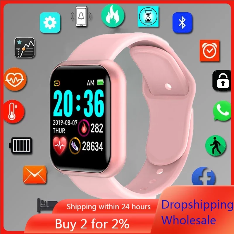 

Digital Smart sport watch Women watches digital relógio smartwatch fitness wristwatch Men kids hours hodinky Y68/D20 watch women