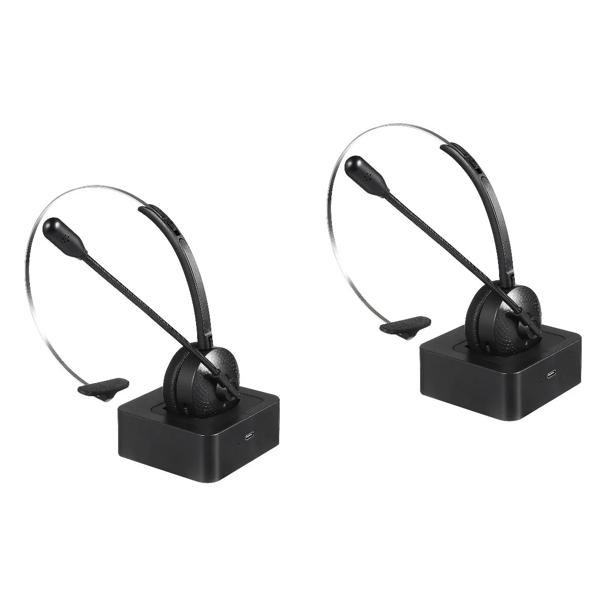 

2 Pieces Operator Headset Earpiece Mic Wireless Driver Noise Cancelling Headphone Business Driving Abs The Headphones
