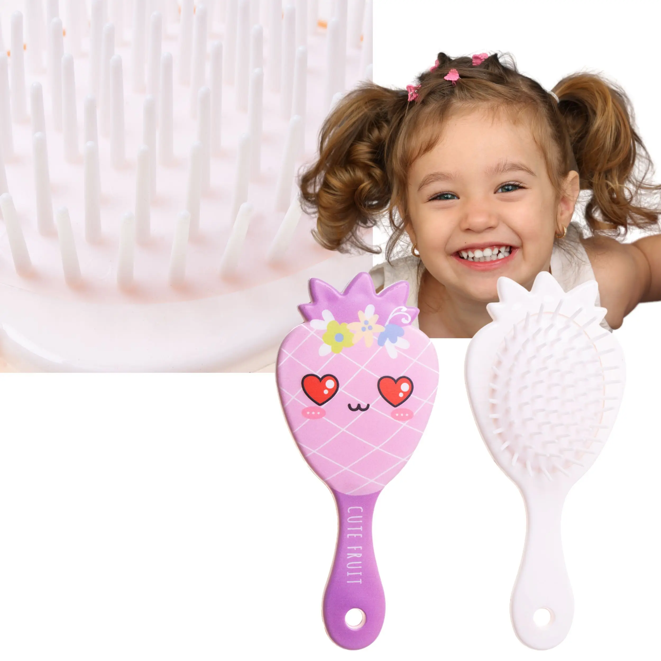 Детская щетка для волос не электризуется-фиолетовая