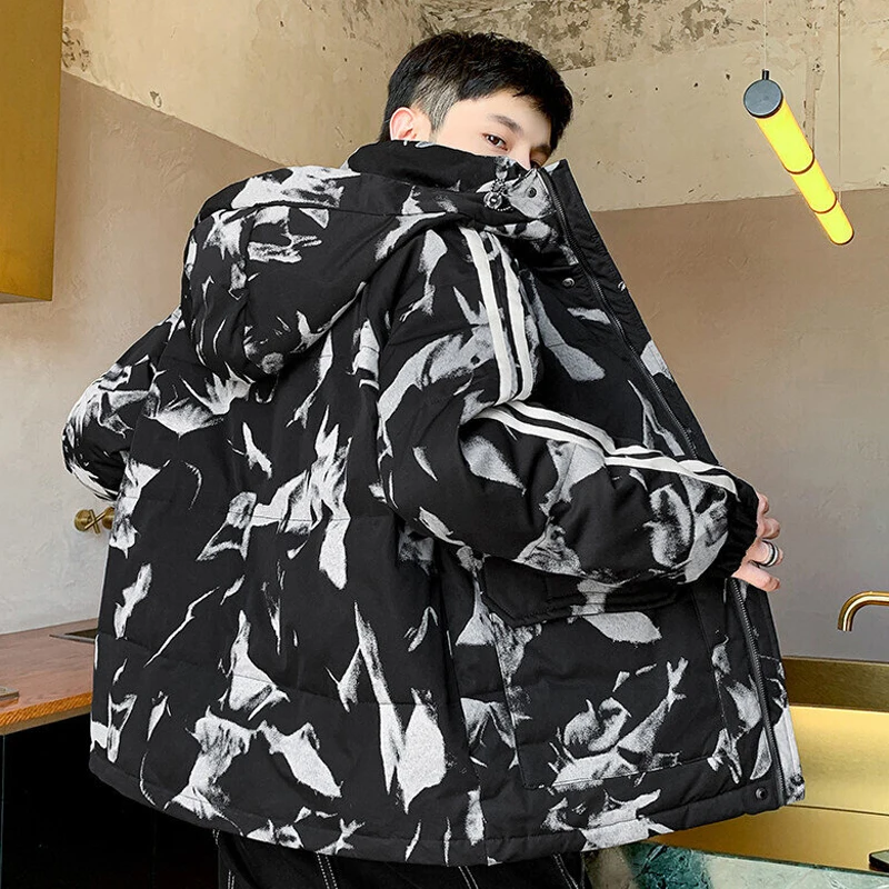 

Men Down Jackets Winter New Warm Thicken Overcoats Casual Padded Camouflage Men Fashion Parka Coats Outdoor Windproof Outerwear