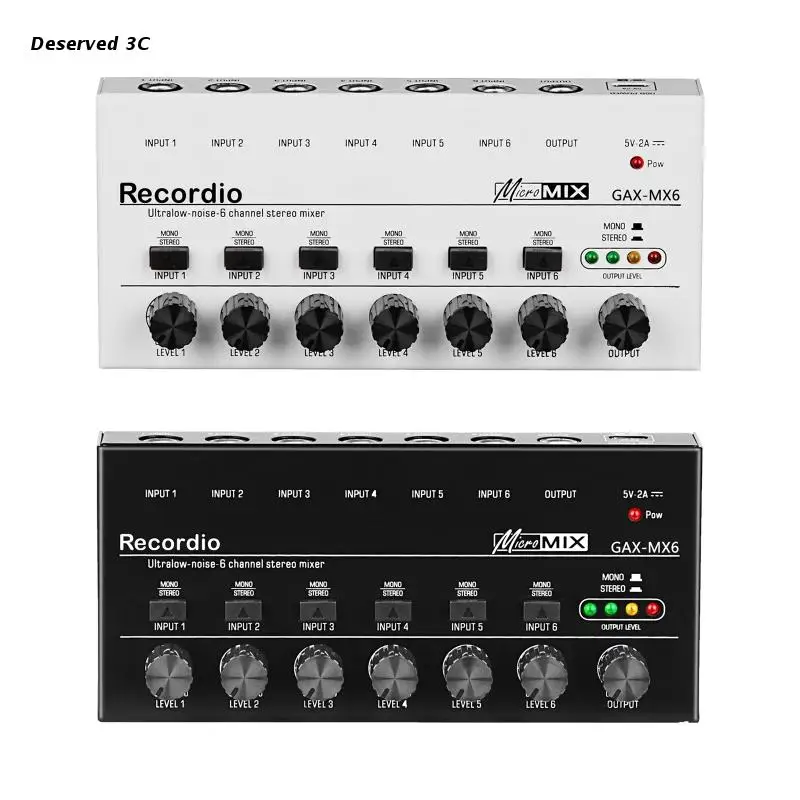 

Ultra LowNoise 6Channel Line Mixer Stereo Mixer DJ Mixer Small Mixer