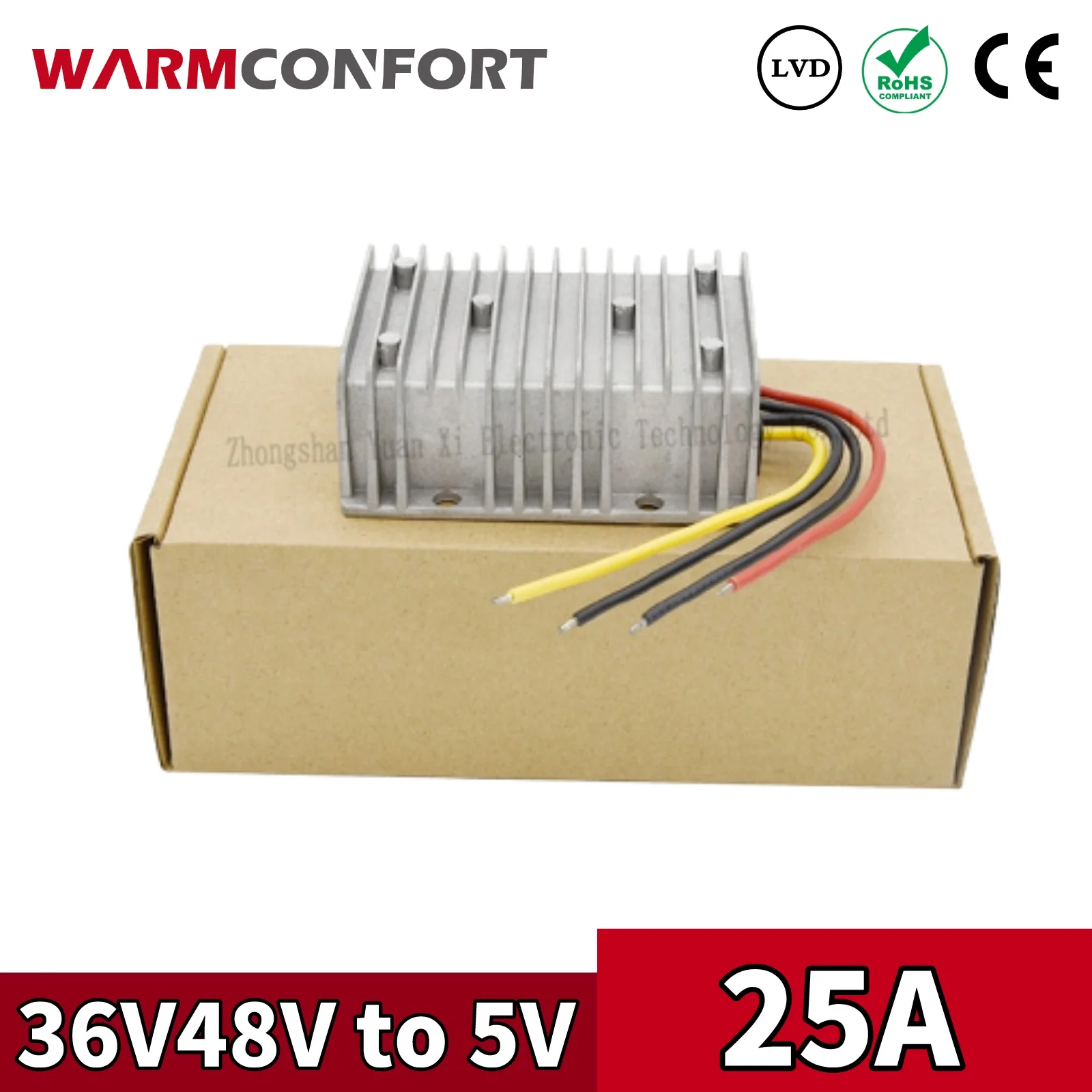 

36V 48V to 5V 25A 125W DC DC Converter Step-downV to 30-60V to 5V Buck Car Truck Vehicle