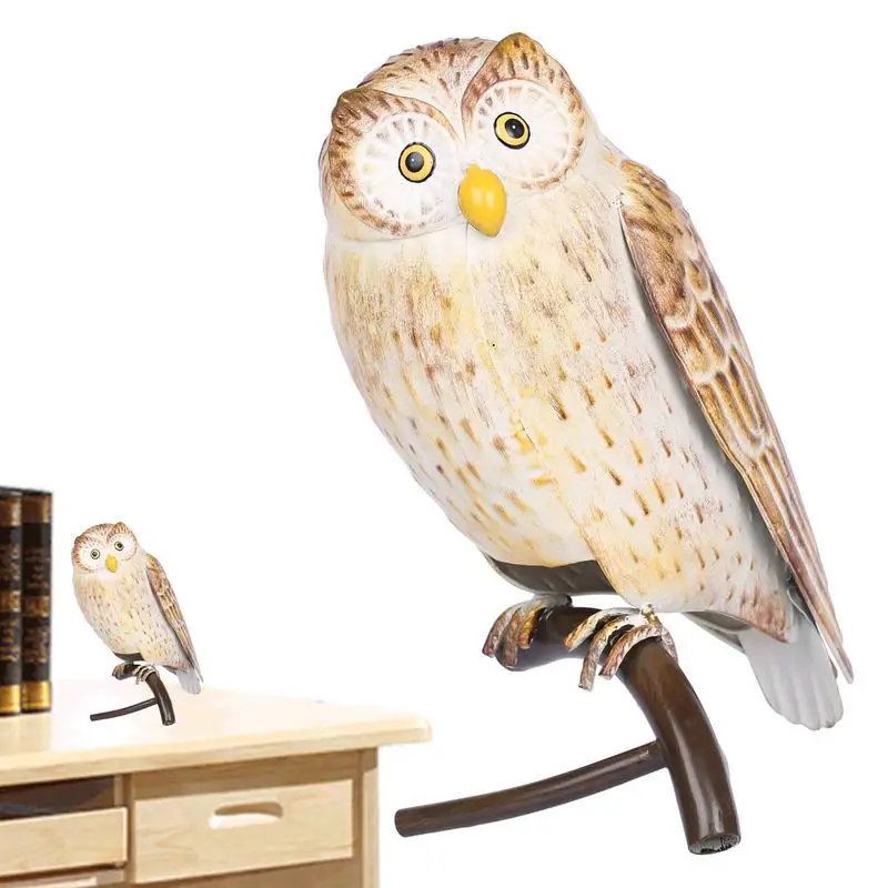 

Metal Owl Sculpture Garden Animal Statue Decor Outdoor Lawn Statues Decorations With Anti-Rust Coating Gifts For Animal Lovers