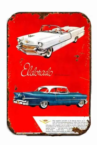 Винтажная реклама CADALLAC ELDORADO 1968 года цельнометаллическая жестяная вывеска 8 x 12