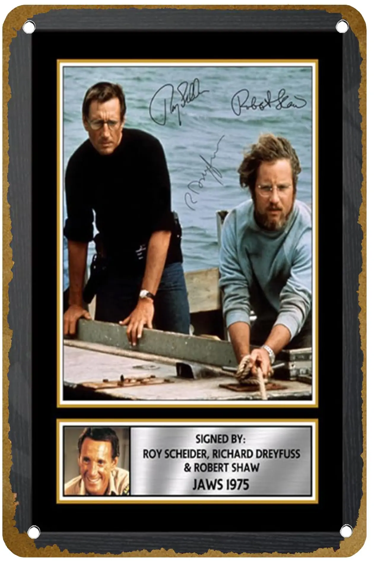 -Автографный кинопостер с автографом винтажный металлический жестяной знак