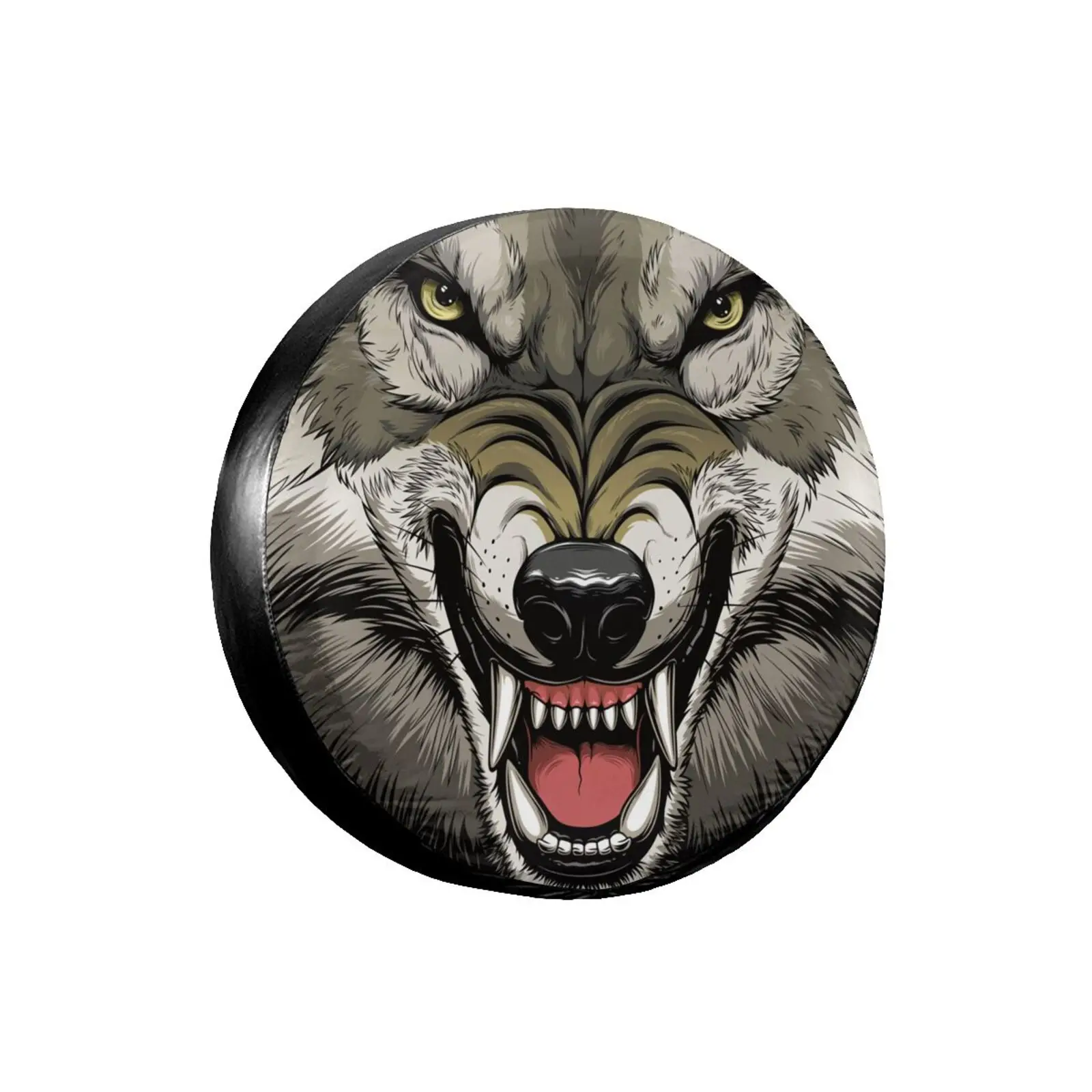 

Foruidea 3D Printed Wolf Spare Tire Cover Waterproof Dust-Proof UV Sun Wheel Tire Cover Fit for Jeep,Trailer,