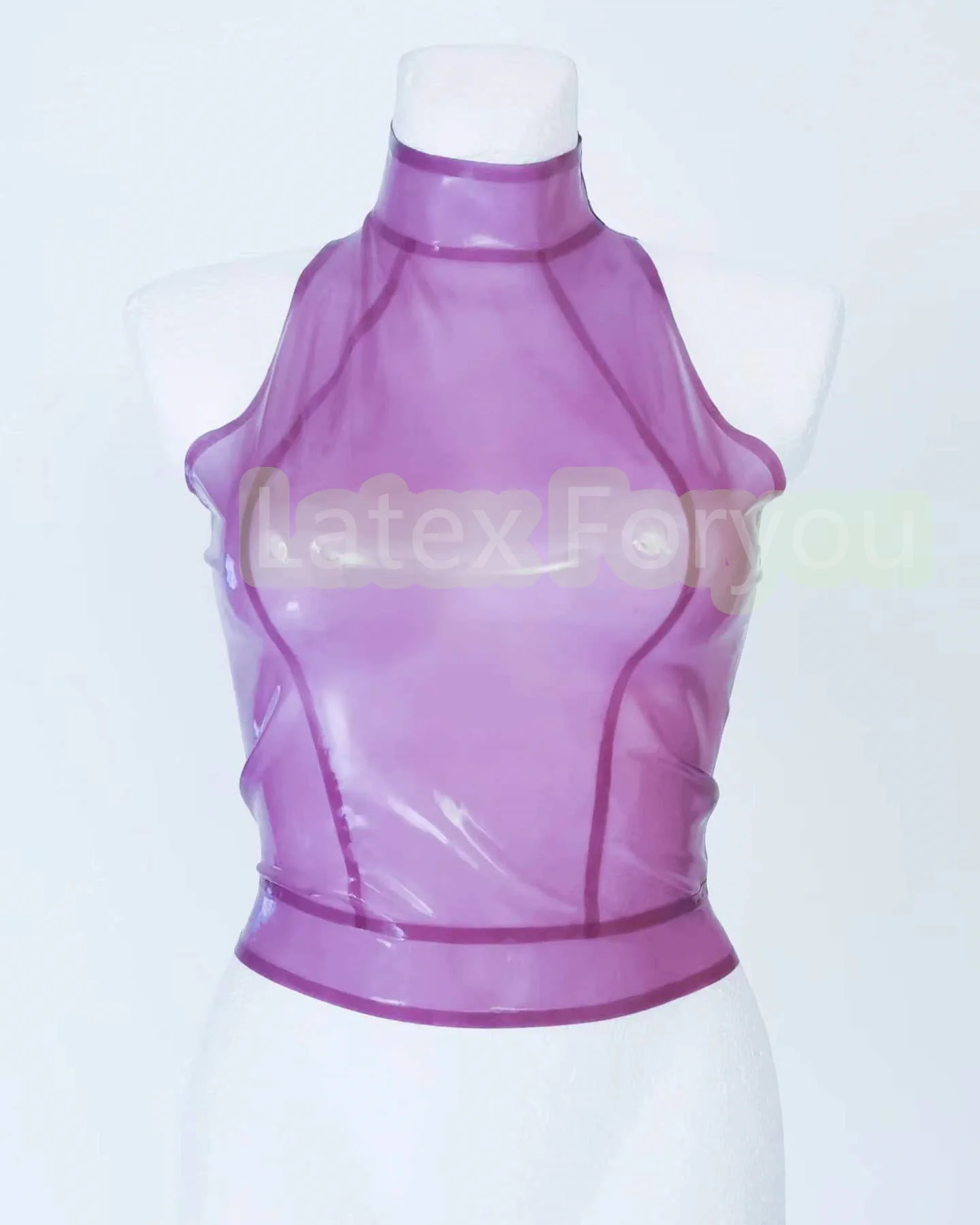 

Топ женский из натурального прозрачного латекса, без рукавов, на заказ