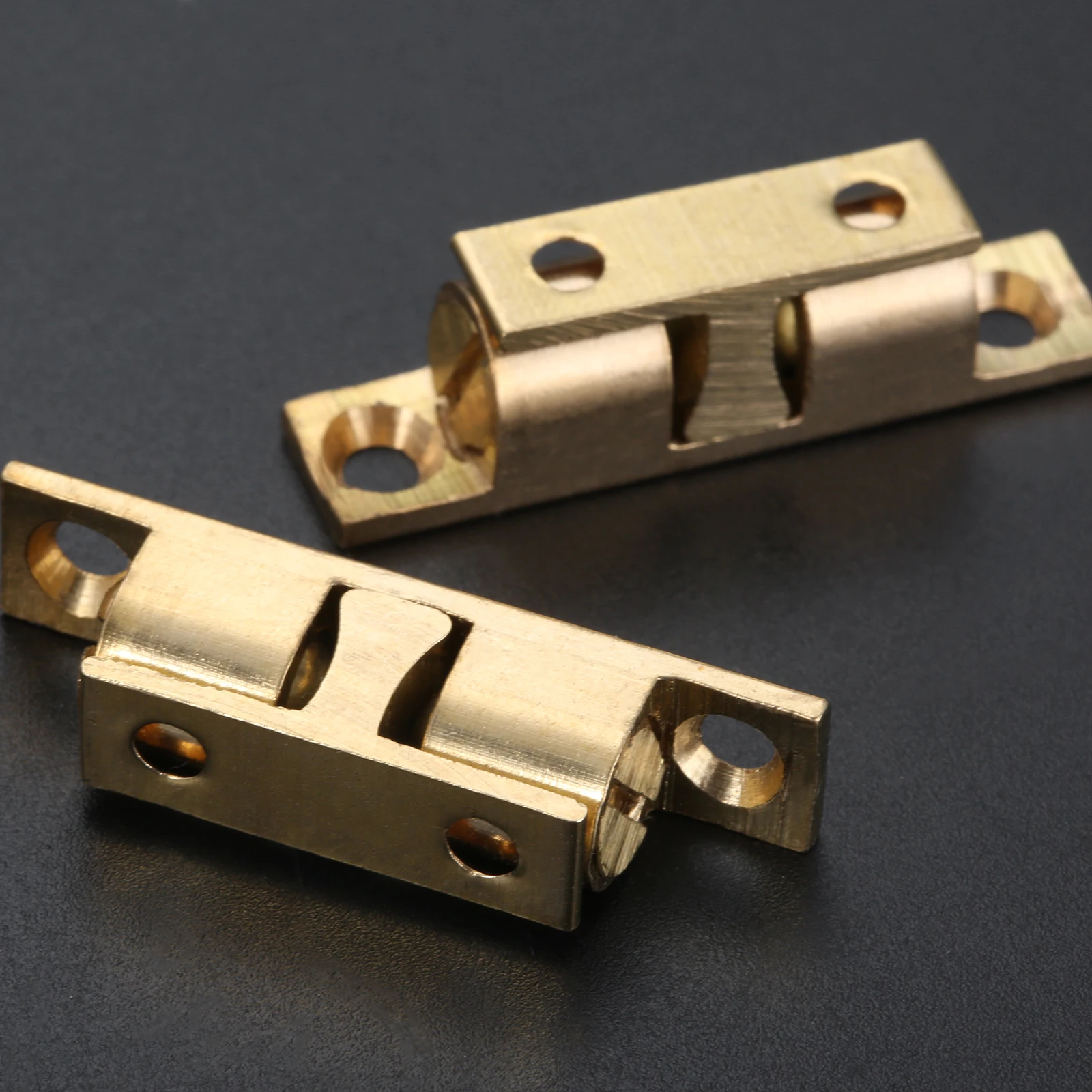 

35mm Gold Brass Door Catch for Cupboard Drawer Door Adjustable Spring Ball Furniture Door Catch Strike Latch