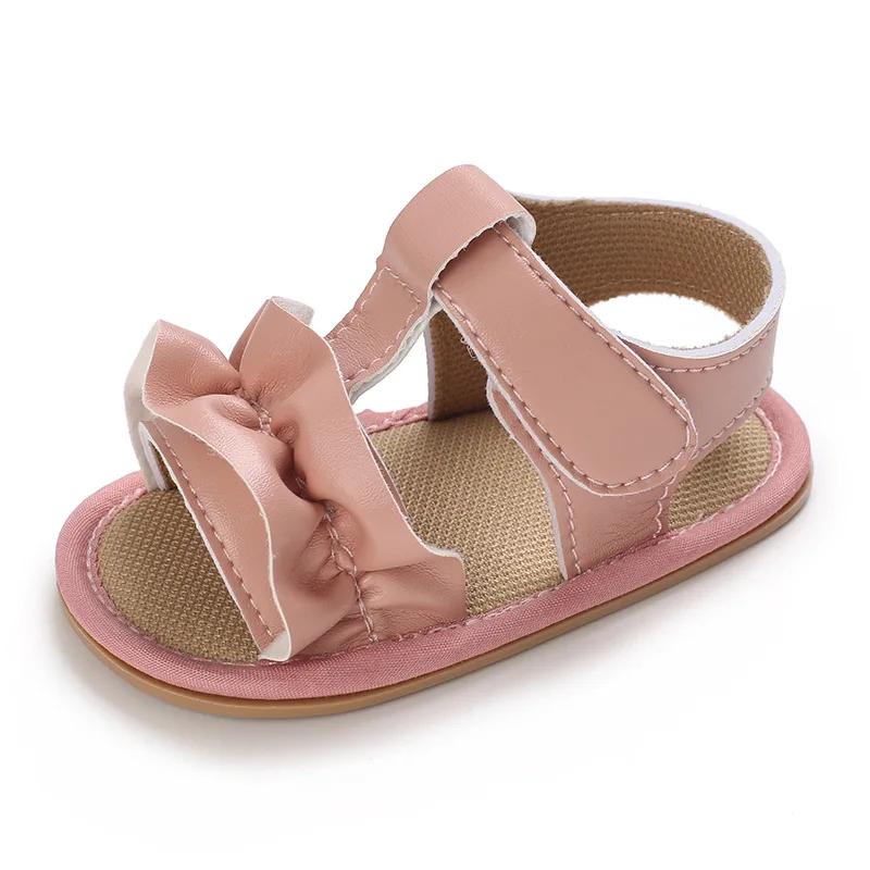 

Summer Newborn Kids Sandals Toddler Shoes for Girls TPR Soft Sole Antiskid First Walkers Pleated Pink Infant Baby Girl Sandals