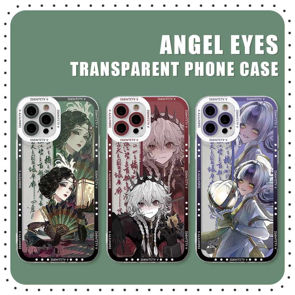 Game Identity V Phone Case for iPhone 16 15 14 Plus 13 12 Mini 11 Pro Max X Xs XR 7 8 Border Print Transparent Soft Cover