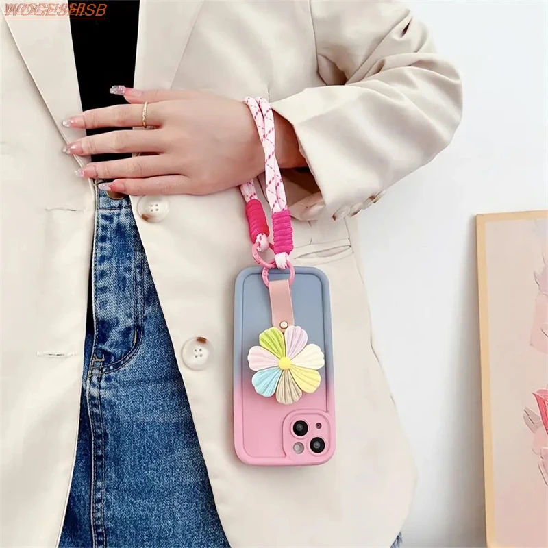 Чехол с градиентным цветком для Xiaomi Mi 10T 11 Lite 11i 11T 11X 12 Pro 12S 12T 12X 13 14