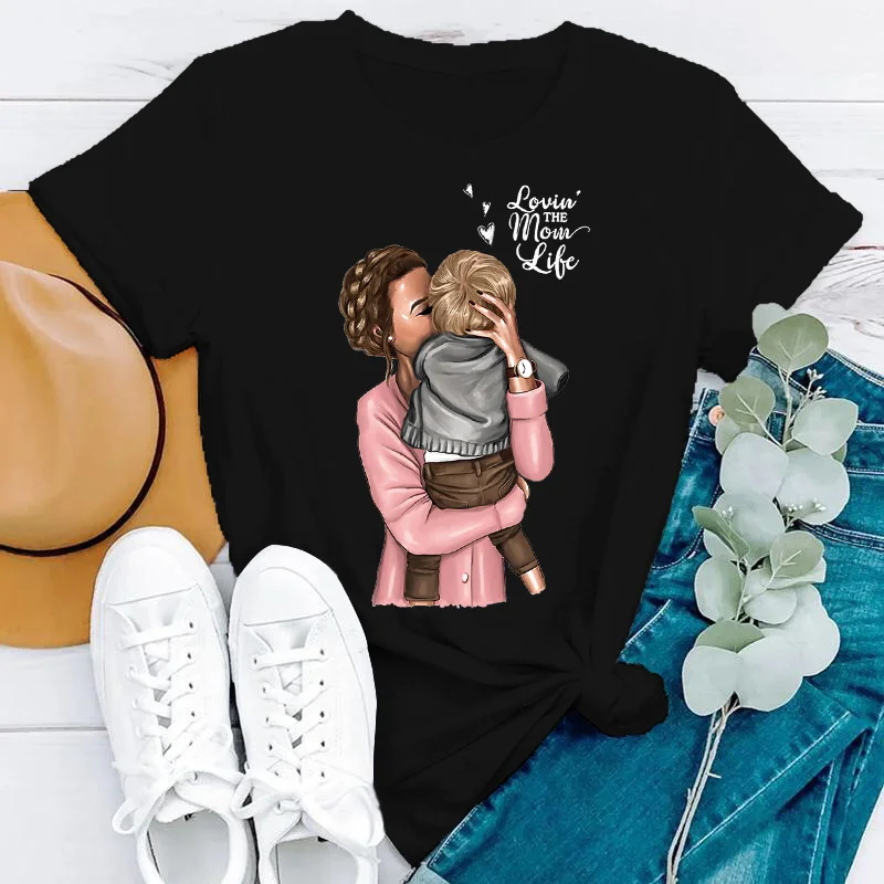 

Футболка женская оверсайз с коротким рукавом, модный трендовый топ с принтом в эстетическом стиле, женская рубашка