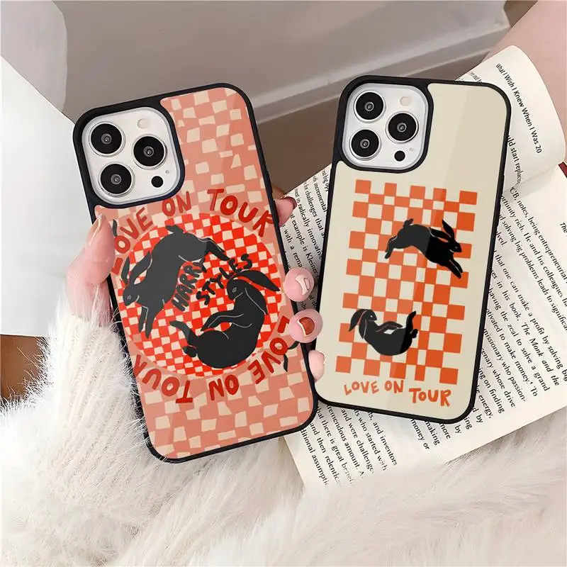 LOVE ON TOUR Phone Case For IPhone 11 13 12 14 Max Pro Mini 7 8 Plus X XR SE2020 Hard Quality Silicone TPU Coque