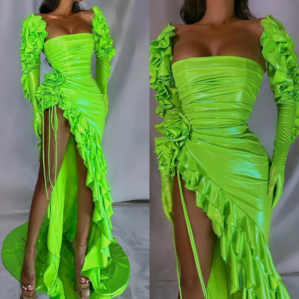

Prom Dresses Retro Exquisite Square Asymmetrical Fold Satin Formal Occasion Gown abiye modelleri 2023 indrmli lilac dress