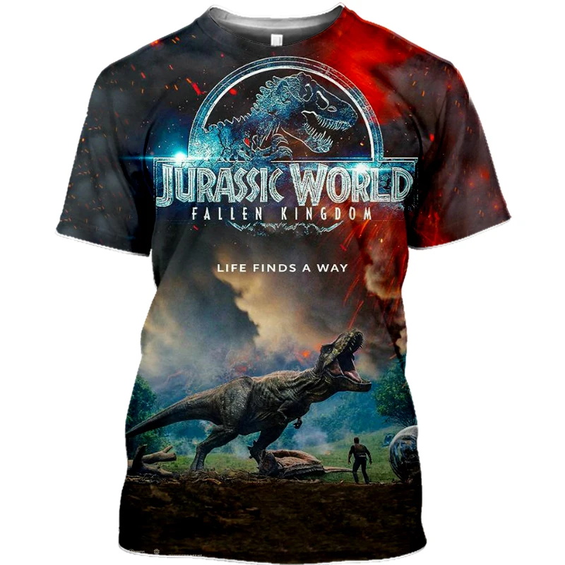 

Summer Children T shirt 3D Short Sleeved Casual Animal Dinosaur Printed Boys Girls Jurassic Park 3D T-shirt Kids Fashion Tshirt