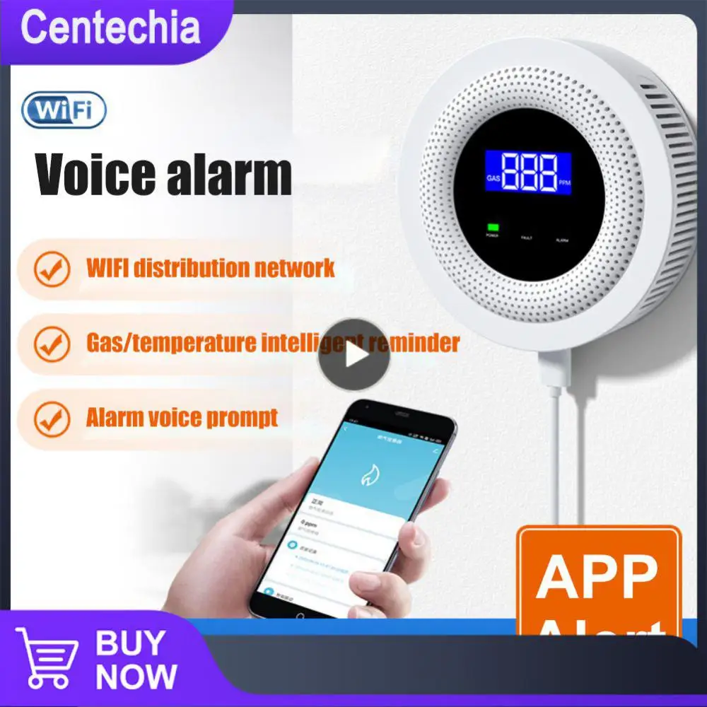 

Combustible Gas Leak Detector Tuya Home Kitchen Security Alarm Smart Lpg Gas Alarm Tuya Wifi Smart Life App Gas Alarm Detector