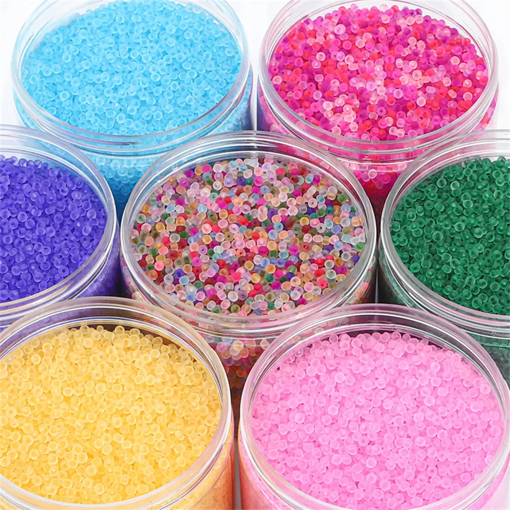 

Mixed color series transparent frosted rice beads handmade diy bracelet necklace earrings homemade jewelry loose beads materi