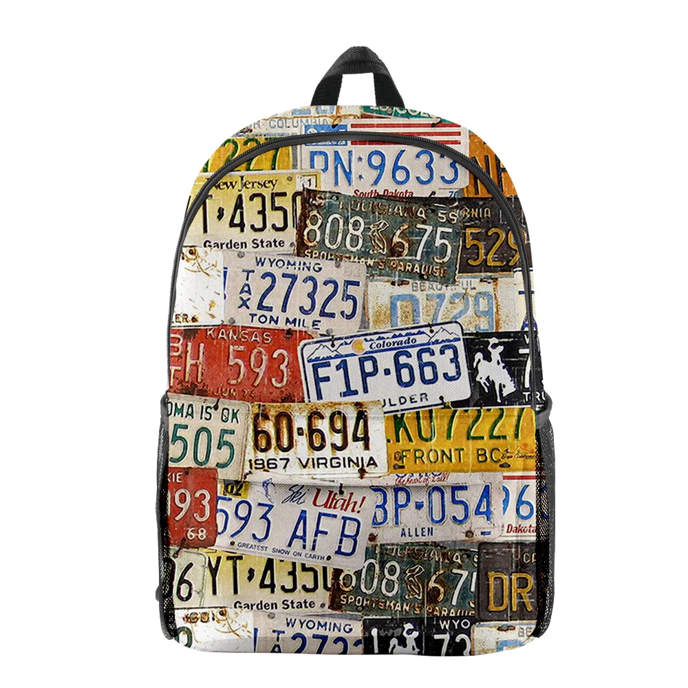 

Trendy Fashion Funny Route 66 pupil Bookbag Notebook Backpacks 3D Print Oxford Waterproof Boys/Girls Casual Travel Backpacks