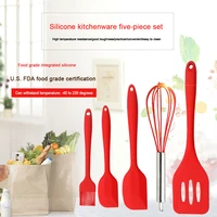 baking set silicone spatula oil brush egg beater cooking spoon spatula spatula household kitchen utensils cooking five piece set