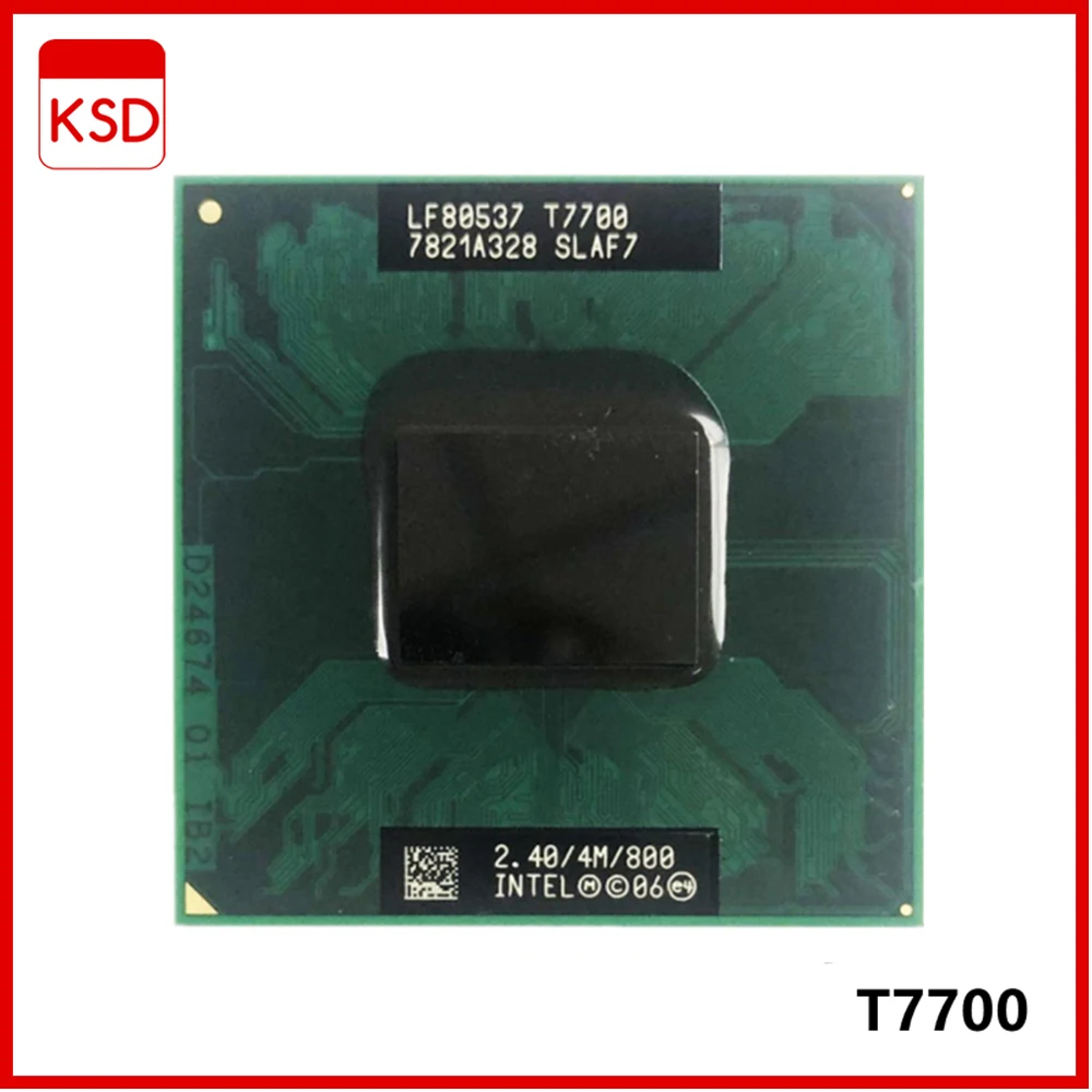 

free shipping laptop core T7700 CPU For Intel T7700 2.40/4M/800 best cpu best quality processor PGA478