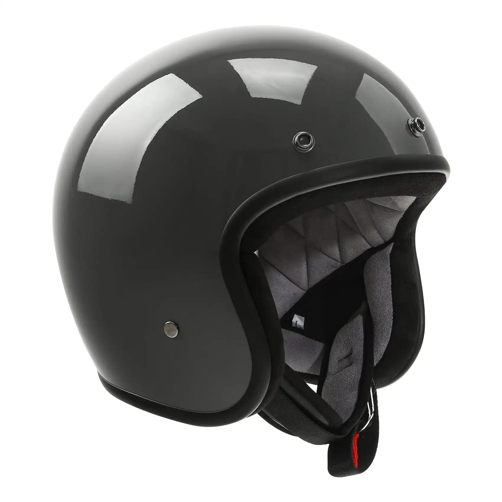 

3/4 Open Face Helmet Motorcycle Scooter Helmet Retro Style Cafe Racer DOT Gray M size