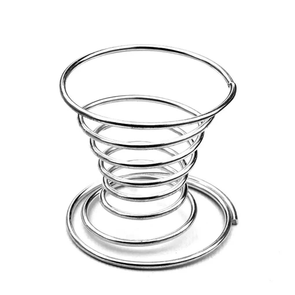 2020 Portable Metal Egg Cup Spiral Kitchen Breakfast Hard Boiled Spring Holder Egg Cup 1/2/3/5/10PCS